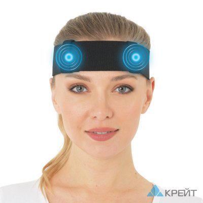 Бандаж на голову с аппликаторами биомагнитными медицинскими - "Крейт" 910 руб