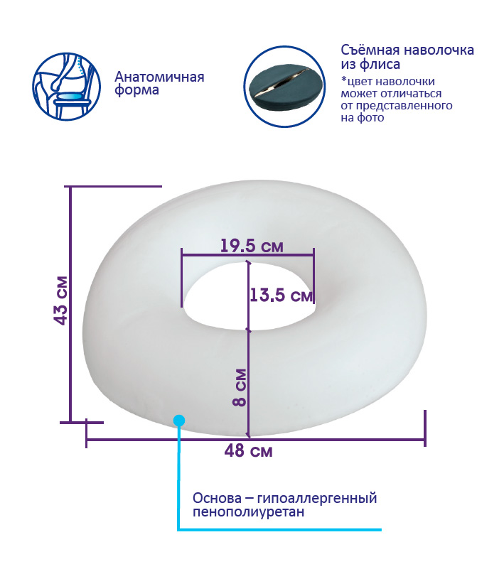 П-240 Подушка ортопедическая на сиденье